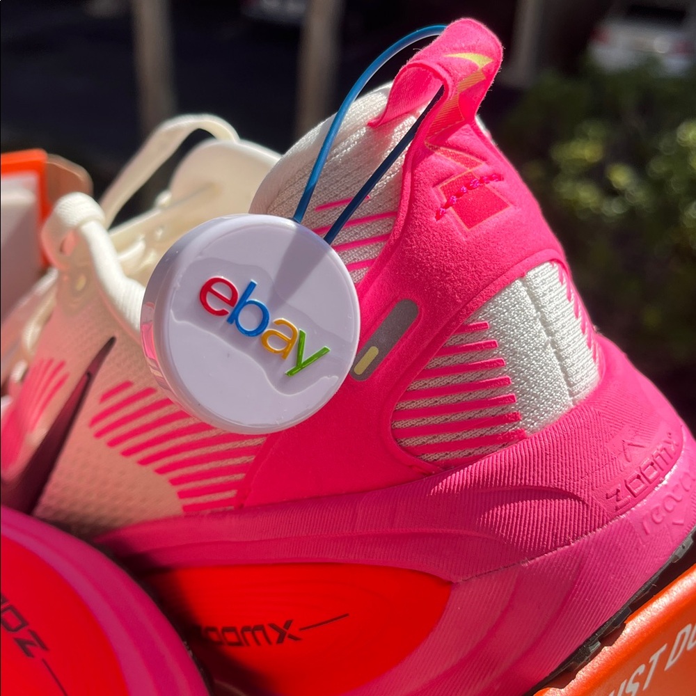 Nike Women's White and Neon Pink Athletic Shoes - Picture 4 of 4